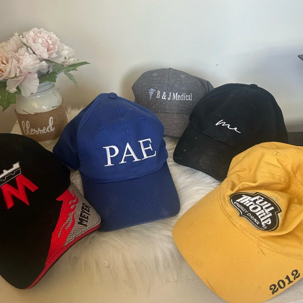 5 pieces unisex Assorted Caps Collection - Blue, Gray, Black, Yellow, Red